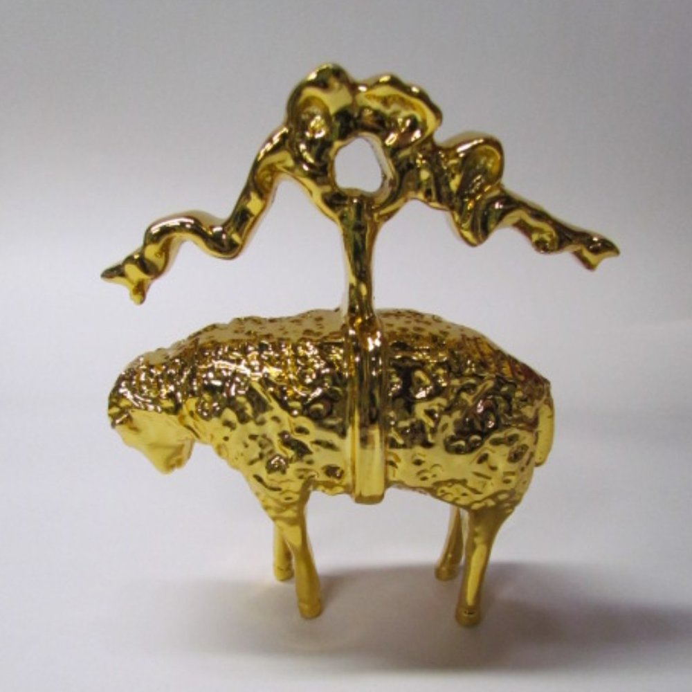 LAMB SHEEP (2) Brooks Brothers Golden Fleece Sheep Ornament need repair
